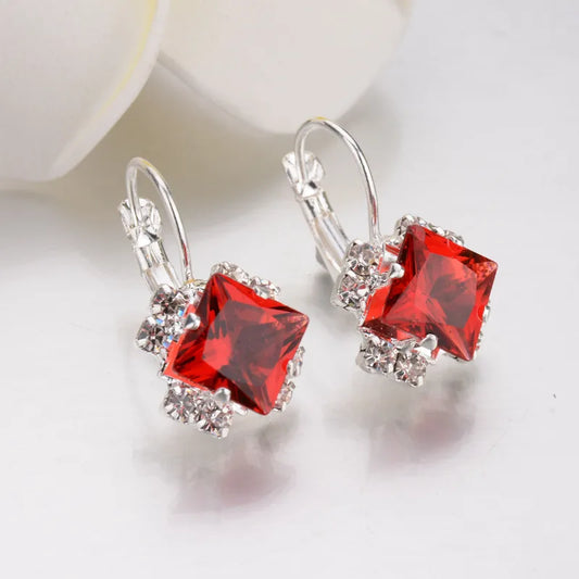 Rosé Royale Square-Cut Crystal Drop Earrings