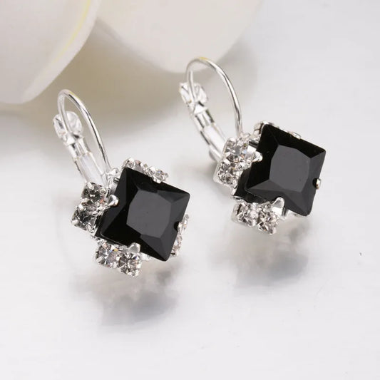 Rosé Royale Square-Cut Crystal Drop Earrings