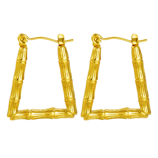 Edge Square Hoop Earrings