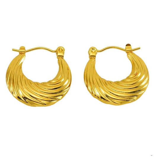 Ripple Wave Gold – 18K Gold Plated Stainless Steel